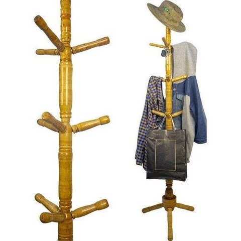 Pendurador De Roupas Mancebo Cabideiro 9 Ganchos Mel