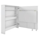 Ver imagem 6 de Mesa Escrivaninha Dobrável Multifuncional Criative M08 Branco Acetinado - Mpozenato