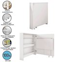 Ver imagem 4 de Mesa Escrivaninha Dobrável Multifuncional Criative M08 Branco Acetinado - Mpozenato