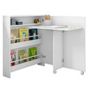Ver imagem 1 de Mesa Escrivaninha Dobrável Multifuncional Criative M08 Branco Acetinado - Mpozenato