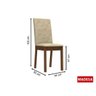 Conjunto Sala de Jantar Mesa 6 Cadeiras Údine Madesa - 4