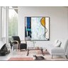 Quadro Abstrato Moderno Para Sala Pintura Mão Pintado - 1