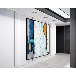 Quadro Abstrato Moderno Para Sala Pintura Mão Pintado - 2