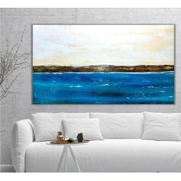 Quadro Abstrato Moderno Para Sala De Jantar Pintado Original - 1