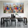 Quadro Santa Ceia Moderna Pintado A Mão - 3