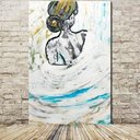 Ver imagem 2 de Quadro Tela Abstrato Pintado A Mão Nu Feminino Pintura