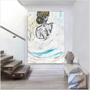 Ver imagem 1 de Quadro Tela Abstrato Pintado A Mão Nu Feminino Pintura