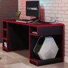 Mesa para Computador Notebook Gamer 136cm Player Pro F02 Preto/Vermelho - Mpozenato - 2