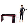 Mesa para Computador Notebook Gamer 136cm Player F02 Preto/Vermelho - Mpozenato - 4