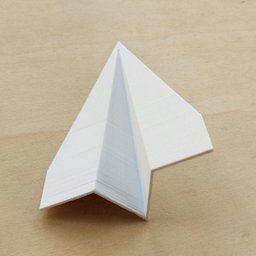 Estatueta Avião Origami M - 16,5cm comp. - Toque 3D: Branco - 2