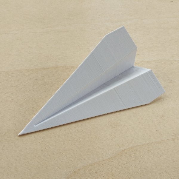 Estatueta Avião Origami G - 20cm comp. - Toque 3D: Branco - 1