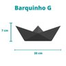 Estatueta Barquinho Origami G - 20cm comp. - Toque 3D: Branco - 4