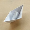 Ver imagem 2 de Estatueta Barquinho Origami M - 16,5cm comp. - Toque 3D: Branco
