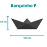 Estatueta Barquinho Origami P - 13,5cm comp. - Toque 3D: Branco - 4