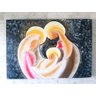 Quadro Tela Sagrada Familia Para Sala Pintado A Mão - 2