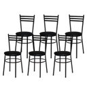 Ver imagem 1 de Kit 6 Cadeiras Epoxi Preta para Cozinha: Preto