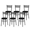 Kit 6 Cadeiras Epoxi Preta para Cozinha: Preto - 1