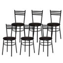 Ver imagem 1 de Kit 6 Cadeiras Epoxi Preta para Cozinha: Marrom