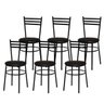 Kit 6 Cadeiras Epoxi Preta para Cozinha: Marrom - 1