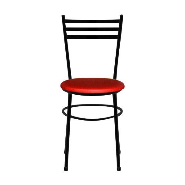 Kit 6 Cadeiras Epoxi Preta para Cozinha: Vermelho - 3