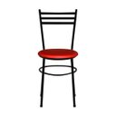 Ver imagem 3 de Kit 6 Cadeiras Epoxi Preta para Cozinha: Vermelho