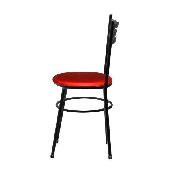 Kit 6 Cadeiras Epoxi Preta para Cozinha: Vermelho - 4
