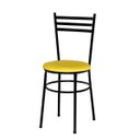 Ver imagem 2 de Kit 6 Cadeiras Epoxi Preta para Cozinha: Amarelo