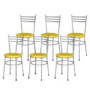 Ver imagem 1 de Kit 6 Cadeiras Epoxi Cinza para Cozinha: Amarelo
