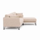 Ver imagem 6 de Sofá Sala de Estar Atena Chaise Direito Pés de Ferro 284cm 5 Lugares Bouclê Off White M1 - Monari de