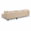 Ver imagem 7 de Sofá Sala de Estar Atena Chaise Direito Pés de Ferro 284cm 5 Lugares Bouclê Off White M1 - Monari de