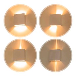 Arandela 2 Fachos Externa Interna Branca 4W LED Resistente Água - 4 Arandela 2 Fachos Externa Interna Branca 4W LED Resistente Água - 4