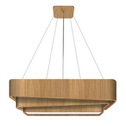 Pendente Trinity Retangular 85cm - 1 Luz Adrilustres Freijó - 1