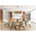 Ver imagem 2 de Pendente Trinity Retangular 85cm - 1 Luz Adrilustres Freijó