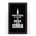 Ver imagem 1 de Quadro Porta Tampinhas Pequeno - Mantenha a Calma 1147