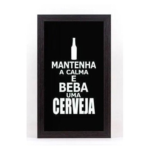 Quadro Porta Tampinhas Pequeno - Mantenha a Calma 1147