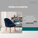 Ver imagem 2 de Kit 02 Poltrona Cadeira para Sala Orgânica Curva Redonda Confortável Reforçada Recepção Suede Azul
