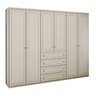 Guarda-roupa Casal Arizona 6 Portas 4 Gavetas Cinza - Panorama Móveis - 2