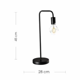 Luminária de Mesa Abaju Liner Preto Para Quarto - 3