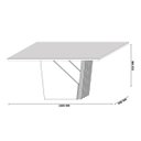 Ver imagem 4 de Mesa de Jantar para 6 Lugares 1,60M Tampo de Madeira com Vidro Imbuia Off White Veneza New Ceval