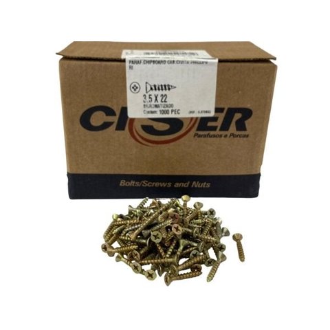 Parafuso para Madeira Chata 3.5 X 22 Phillips 1000un