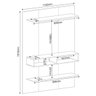 Painel para TV até 43 Polegadas Viero com Nicho Byte Imbuia/Off White 20572 - 3
