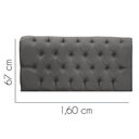 Ver imagem 2 de Painel Cabeceira Estofada Paris 160cm Cama Box Queen Suede Cinza Escuro- Mabe Magazine