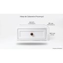Ver imagem 3 de Kit 2 Mesas de Cabeceira Provençal Suspensas 40cm com Gaveta MDF Branco Já Montadas