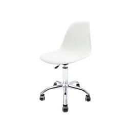 Kit 4 Cadeiras Eames Office Giratória Cromada Branca - G4 Magazine - 2