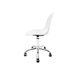 Kit 4 Cadeiras Eames Office Giratória Cromada Branca - G4 Magazine - 4