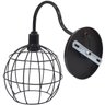 Luminária Arandela Parede Aramada Globo Industrial Retro + Lâmpadas Led Vintage Preto - 5