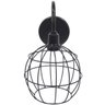 Luminária Arandela Parede Aramada Globo Industrial Retro + Lâmpadas Led Vintage Preto - 4