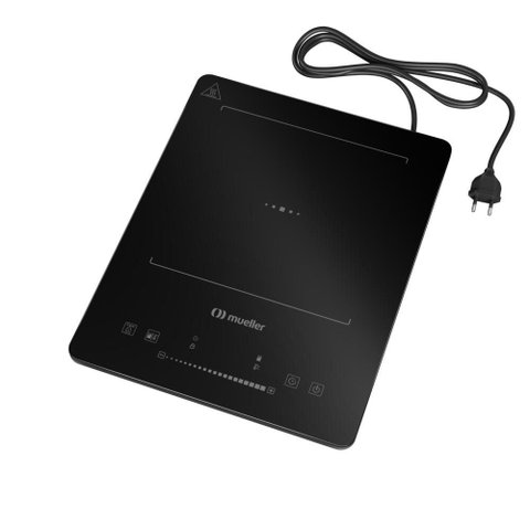 Cooktop 1 Boca de Indução Portátil Mueller Vidro Temperado e Painel Touch Bivolt - Mcn1bk