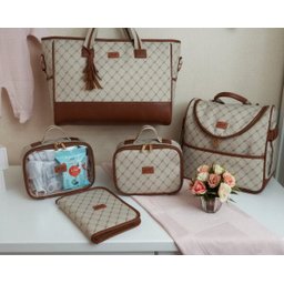 Mochila Maternidade 2 em 1 Bella Bege Just Baby - 5