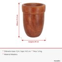 Ver imagem 7 de Vaso Decorativo de Madeira Natural 27x20x20cm Enfeite Sala Mesa Estante Aparador